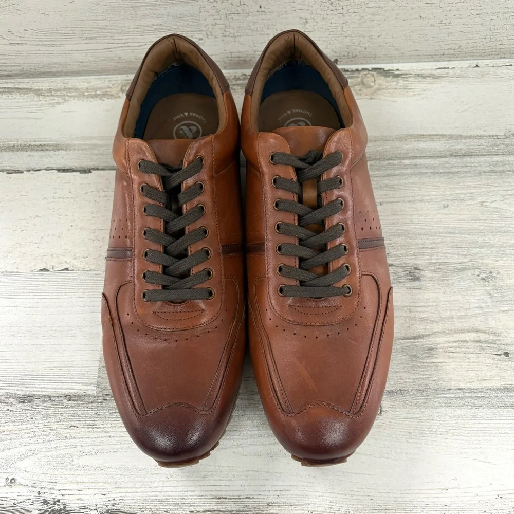 Men's Brown Leather Casual Sneakers